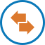 Back and forth arrows icon