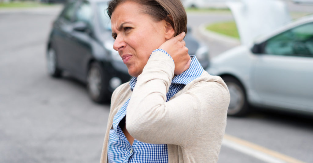Whiplash from car accident most common soft tissue injuries.