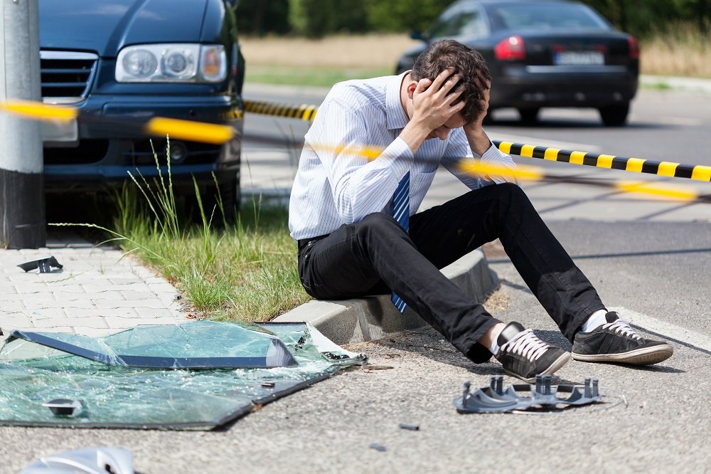 Terrified driver on the car accident he's involved in.