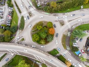 Roundabout in Fort Wayne