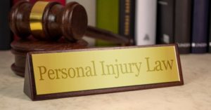 Plate on the desk of a Colombia City Indiana personal injury lawyer.