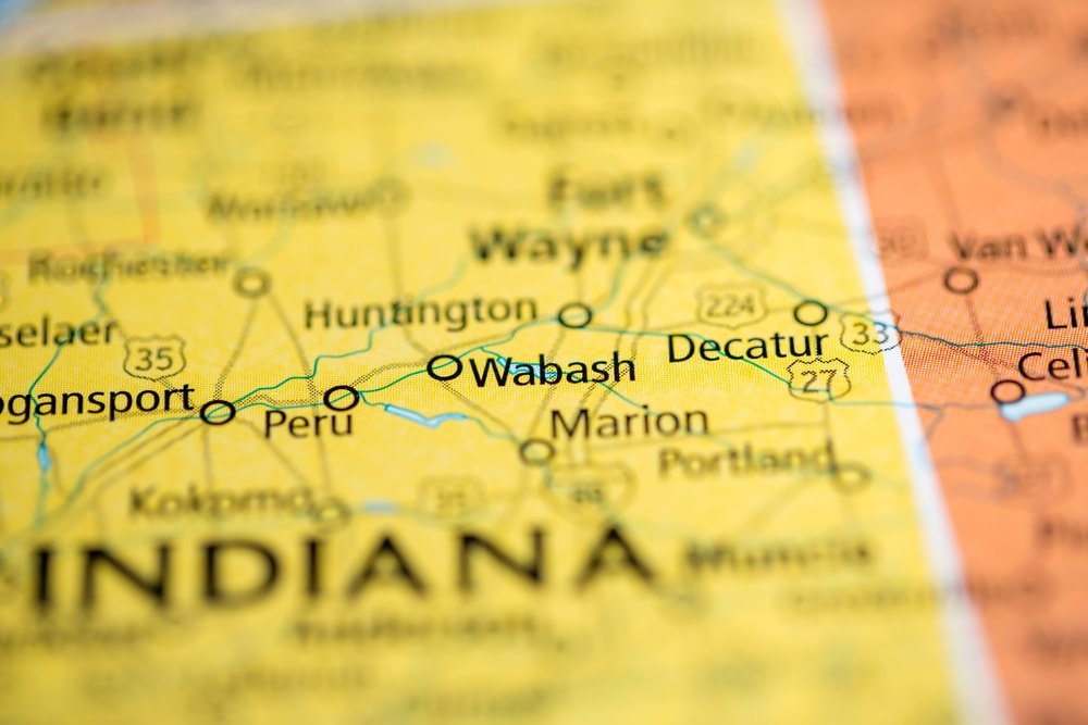 Wabash, Indiana map