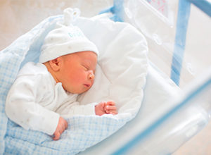 Newborn in hospital newborn room